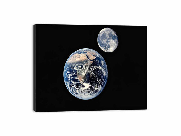 Moon & Earth  Canvas Print