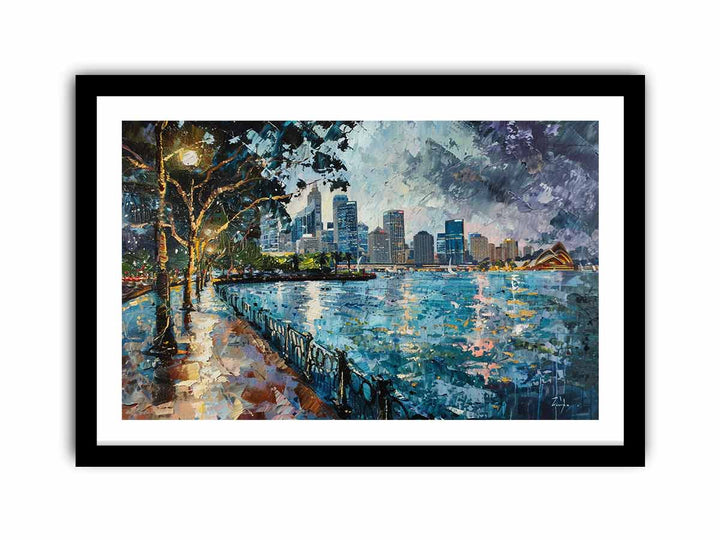 Riverside Walk   Art Print