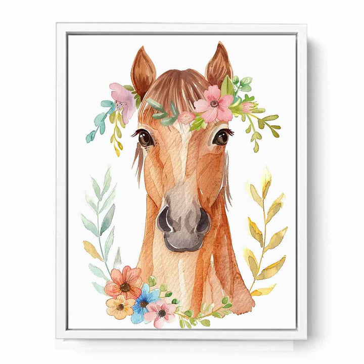 Cute Horse Framed Print