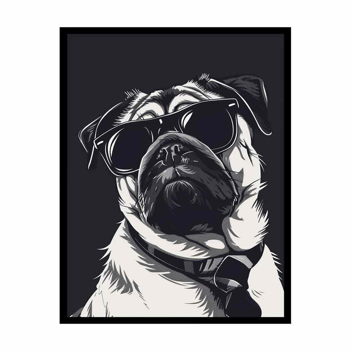 Smart Pug  Painting