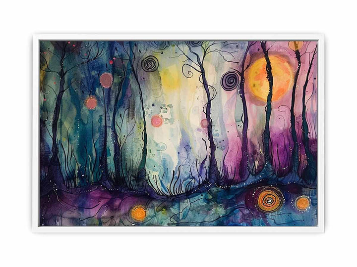 Whimsical Trees Framed Print