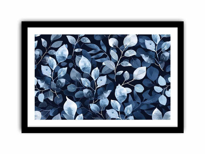 Blue Leaves  Art Print