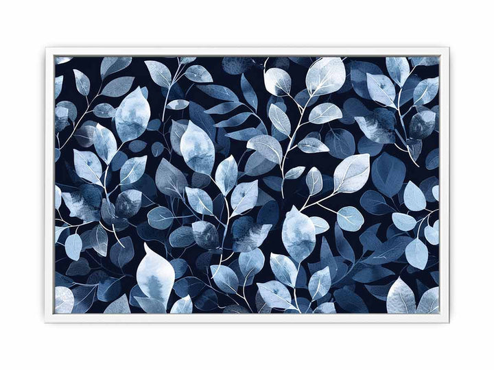 Blue Leaves Framed Print