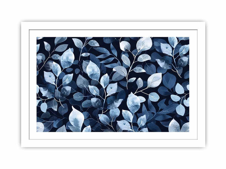 Blue Leaves Streched canvas