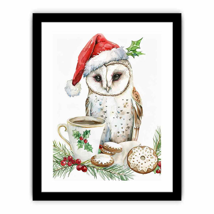 Festive Owl   Art Print