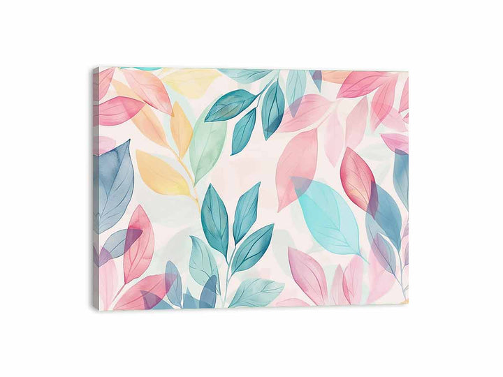 Pastel Leaves  Canvas Print