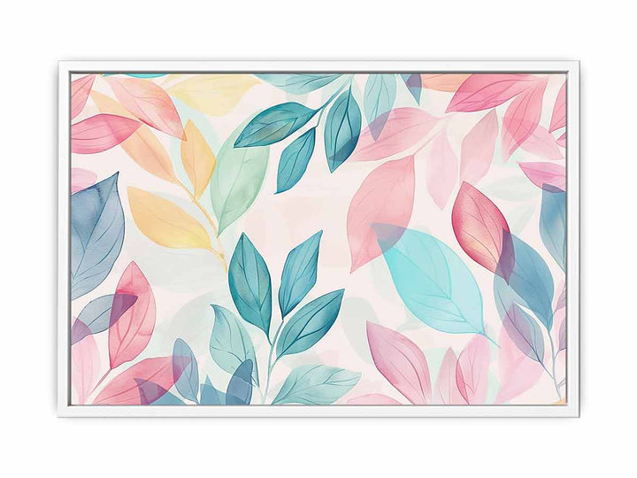 Pastel Leaves  Framed Print