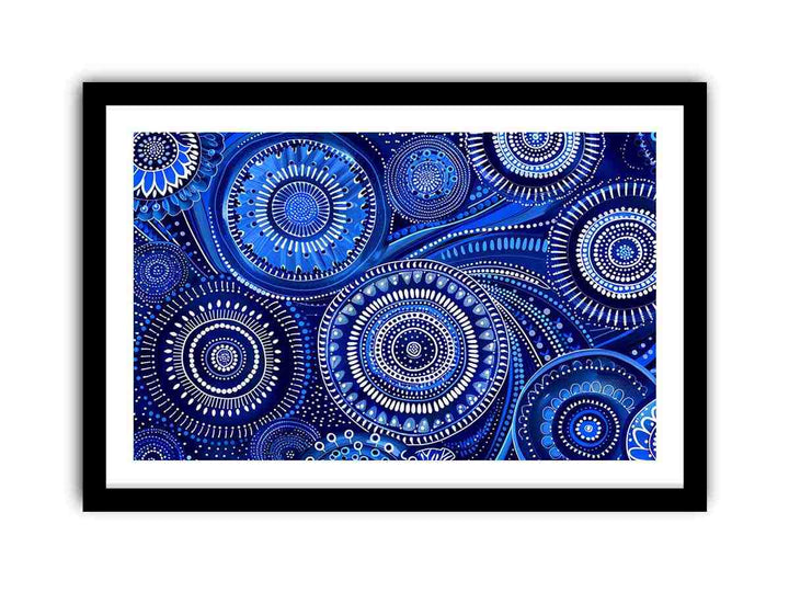 Blue Swirrls   Art Print