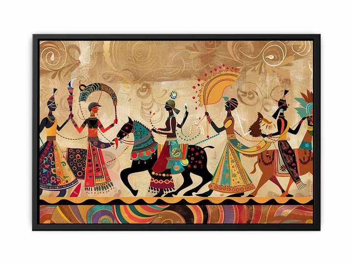 Indian  Wedding Parade  Painting