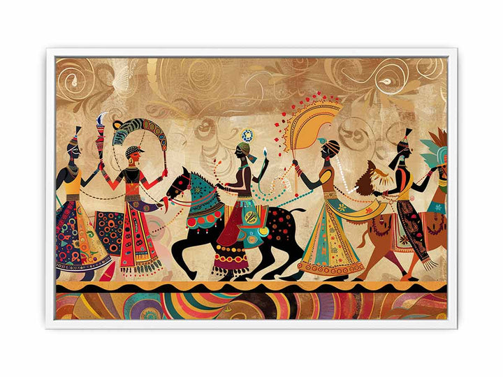 Indian  Wedding Parade Framed Print