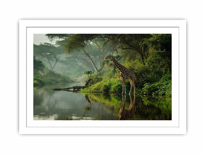 Giraffe in Africa Streched canvas