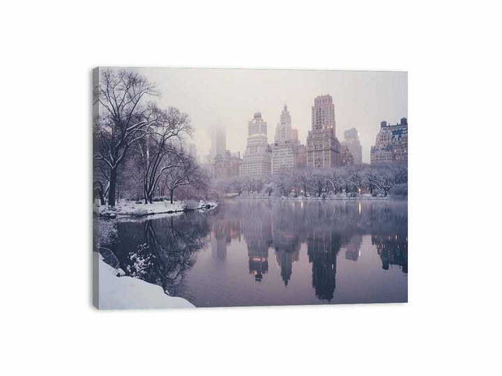 Central Park in Winter  Canvas Print