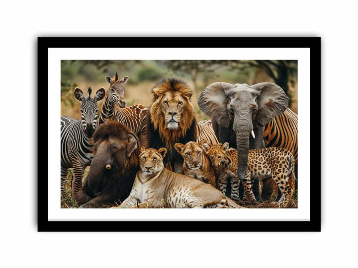 African Jungle Party  Art Print