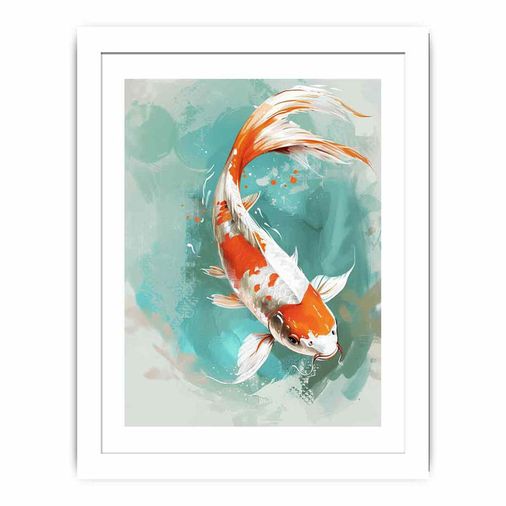 Lucky Koi Fish Streched canvas