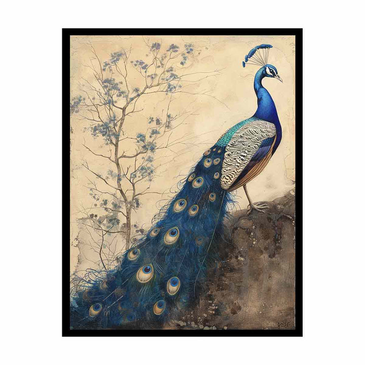 Blue Peacock   Painting