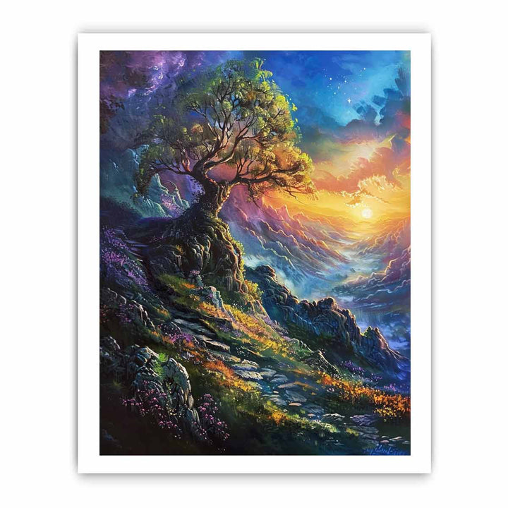 Up Tree framed Print