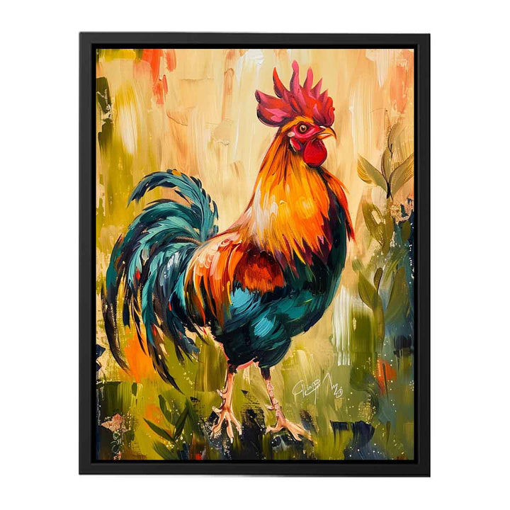 Cock Painitng canvas Print