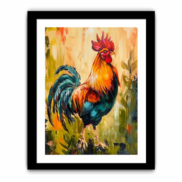 Cock Painitng framed Print