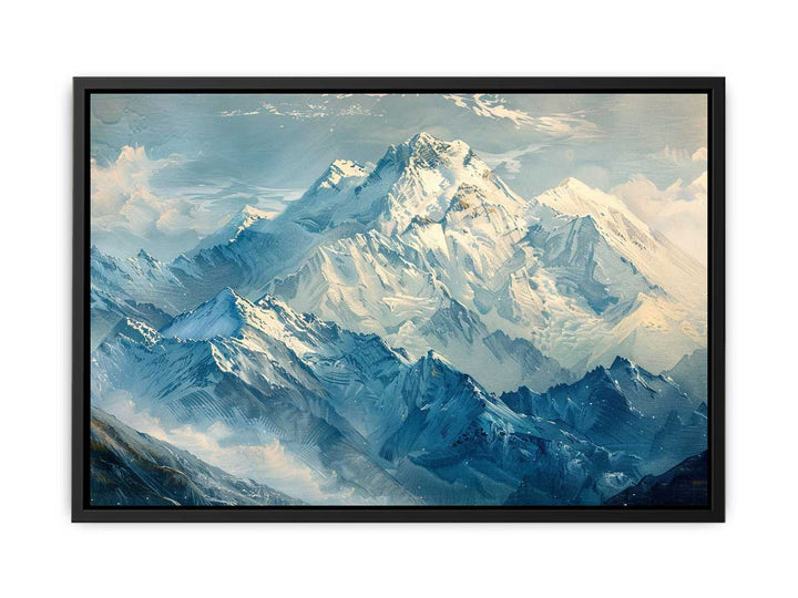 Himalayas Snow Painting canvas Print