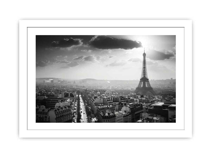 Paris  Black & White framed Print