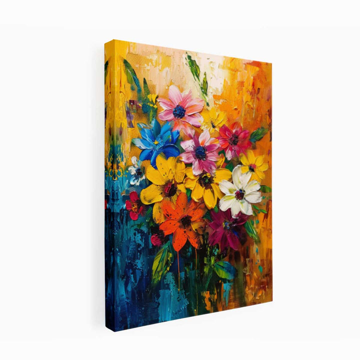 Abstract Flowers Canvas Print