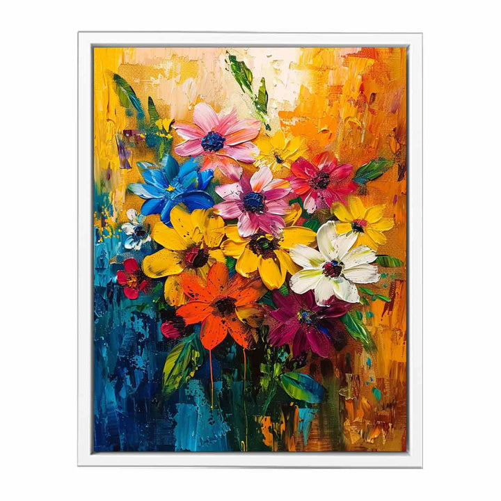 Abstract Flowers Framed Print