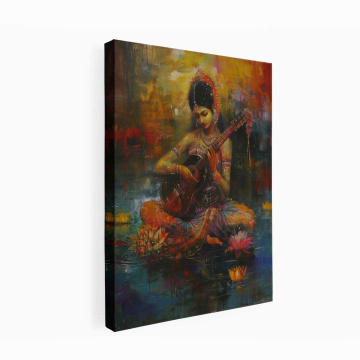 Sarasvati Painting Canvas Print