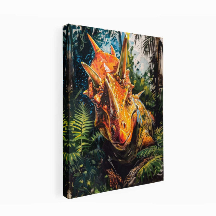 Dinosaur Painting Canvas Print