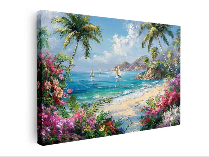 Mediterranean Beach Canvas Print