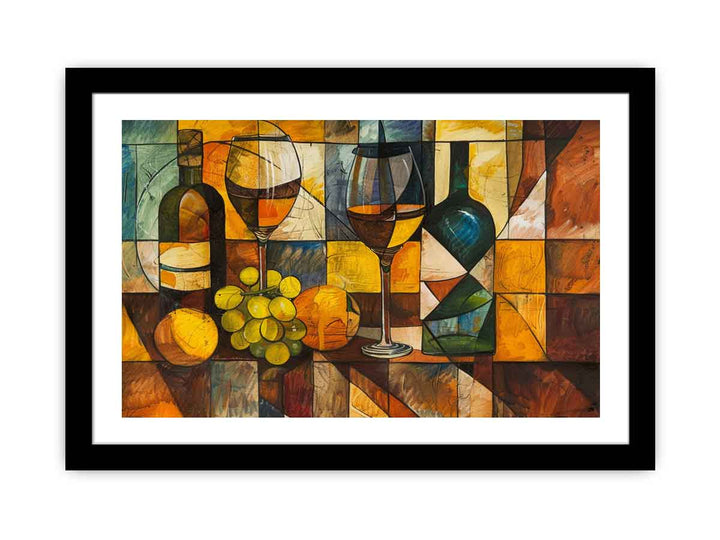 Cubism  Wine Art   Art Print