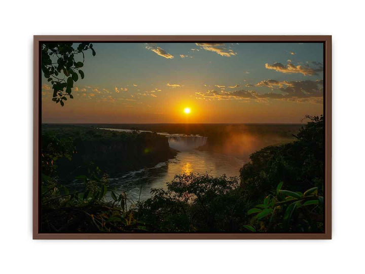 Victoria Fall  Sunset  Poster