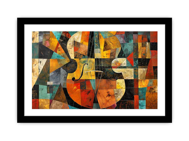 Cubism Violin   Art Print