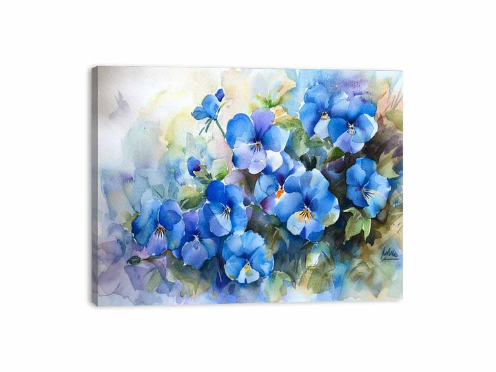 Blue Flowers  Canvas Print