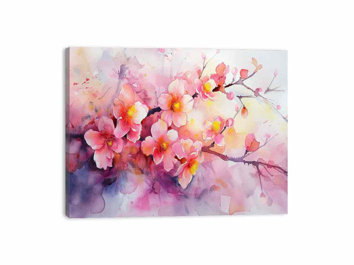 Pink Cherry Blossoms Canvas Print