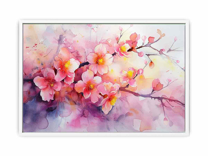 Pink Cherry Blossoms Framed Print