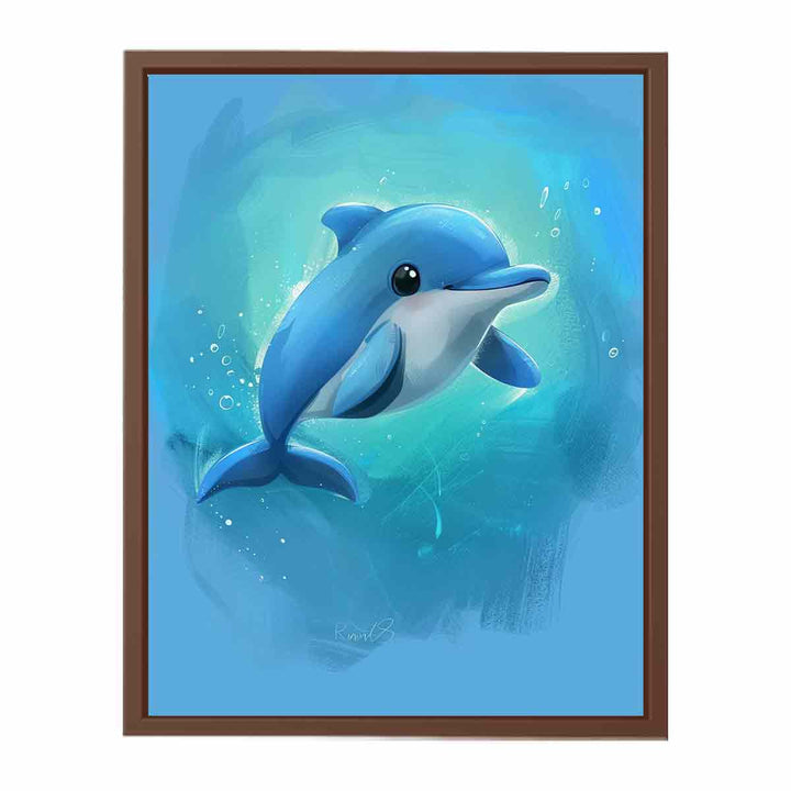  Cartoon Dolphin  Poster