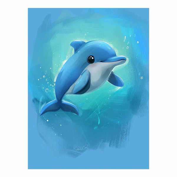  Cartoon Dolphin