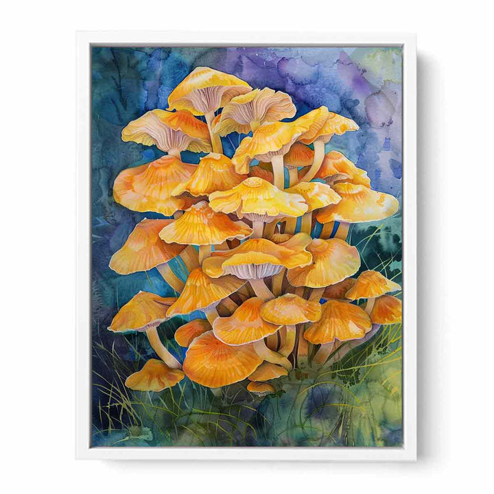 Gold Top Top Mushrooms Framed Print