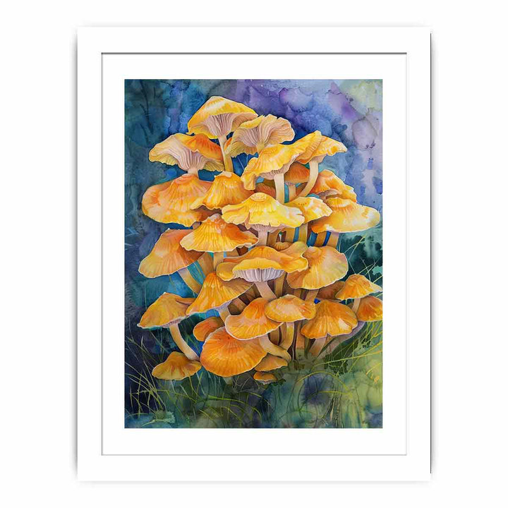 Gold Top Top Mushrooms Streched canvas