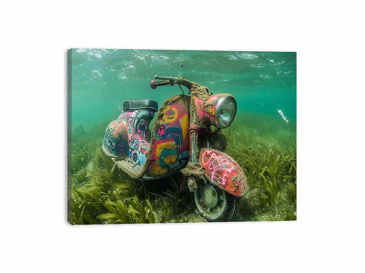 Underwater Scooter Canvas Print