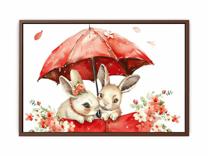 Watercolor Bunnies  Poster