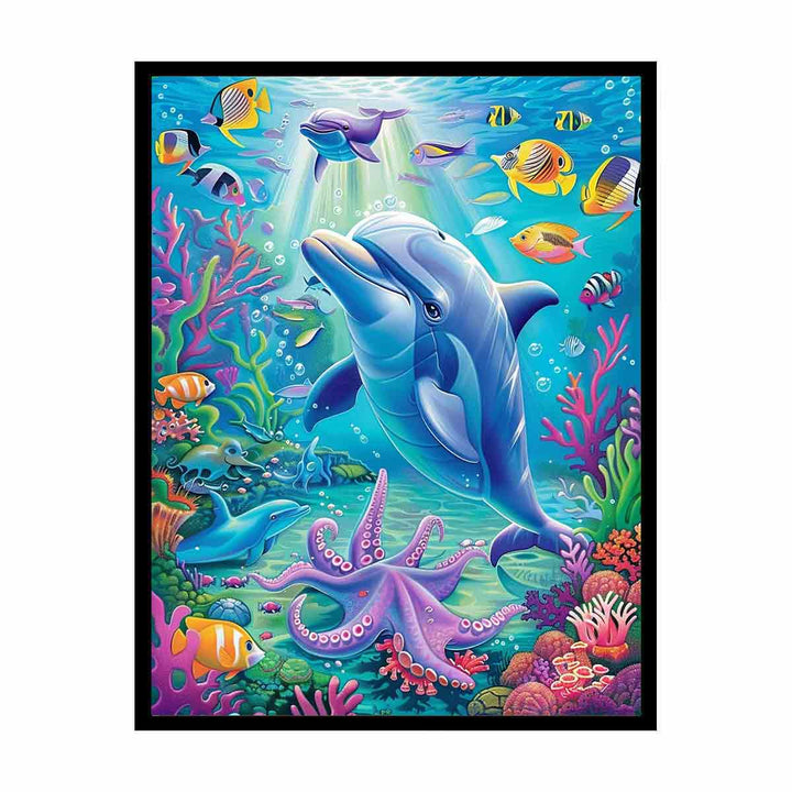 Joyful Dolphin  Painting