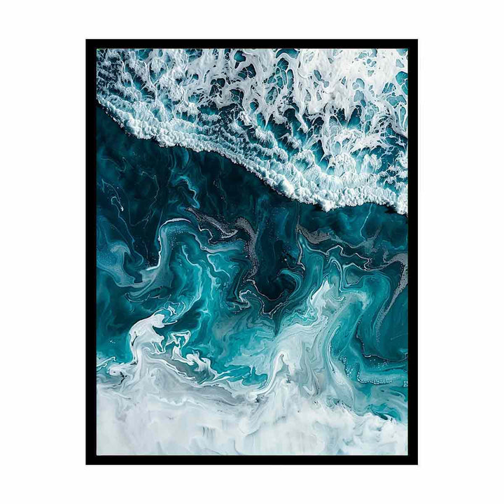 Teal ocean   Painting