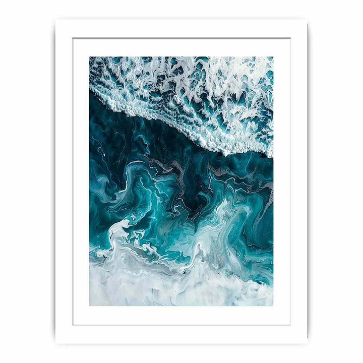 Teal ocean  Streched canvas