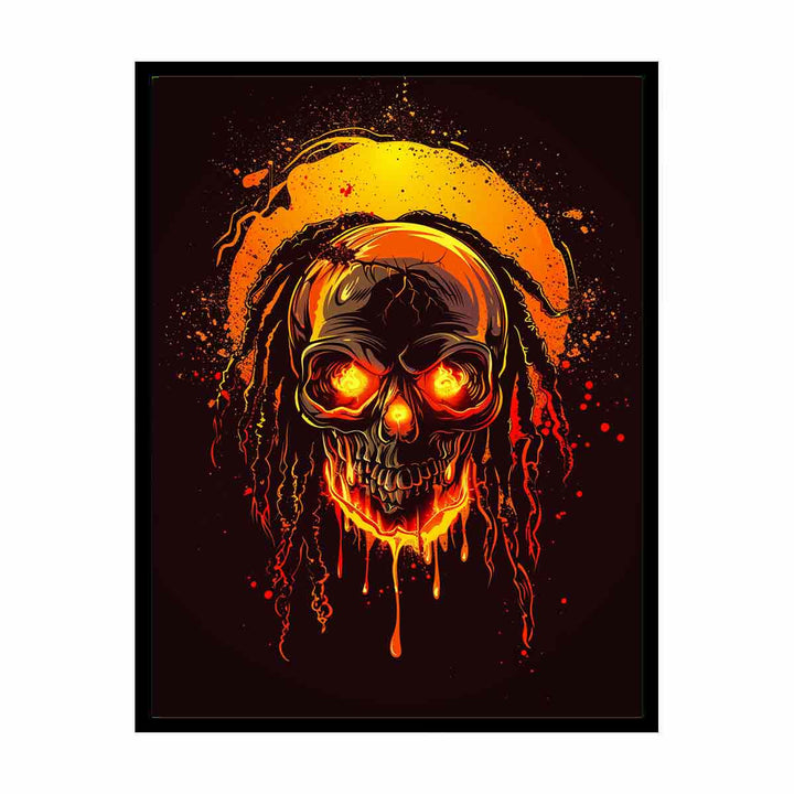 Fire Skull  Painting