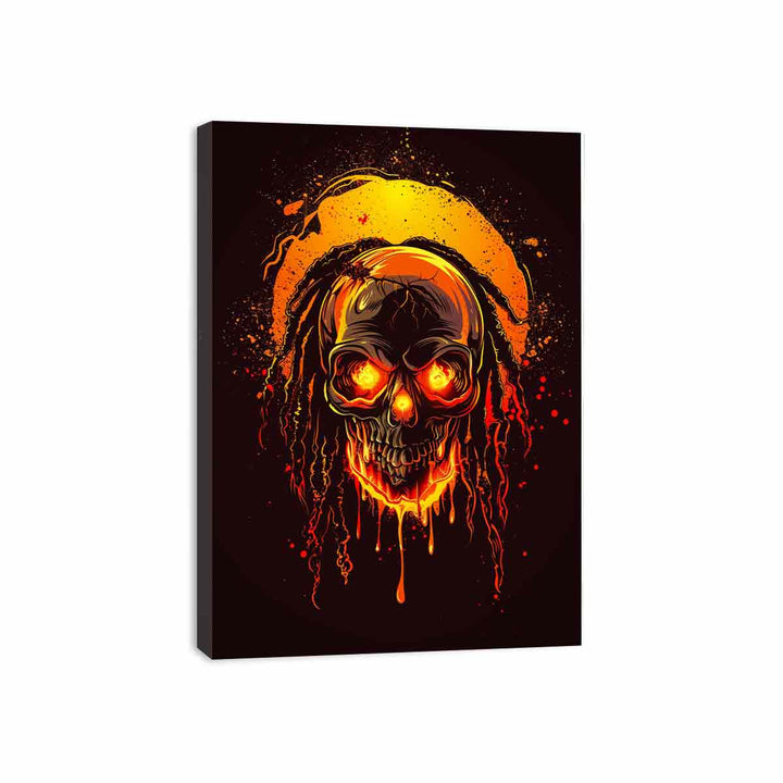 Fire Skull Canvas Print