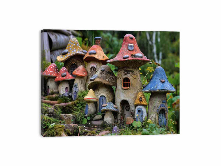 Mushroom House  Canvas Print