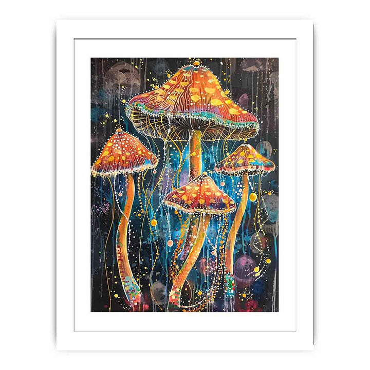 Jellyfish Mushroom Streched canvas