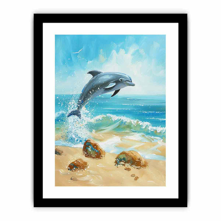 Playful Dolphin  Art Print