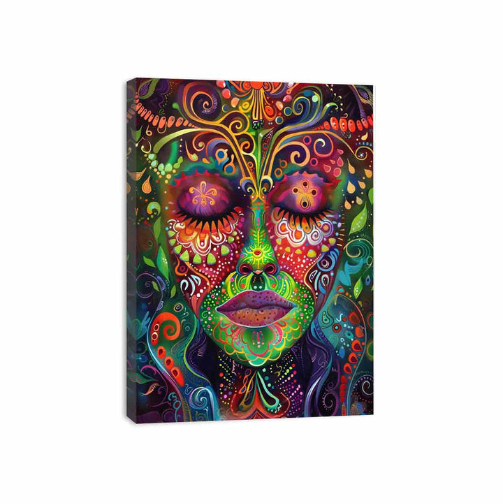 Psychedelic Face Canvas Print